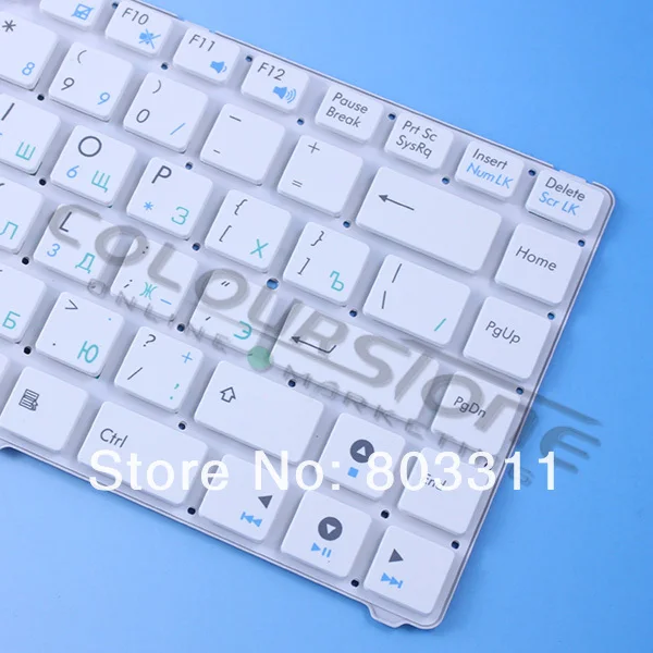 Русская клавиатура для Asus Eee PC EPC 1225 1225B 1225C VX6S U24, WIHTE RU Клавиатура для ноутбука/