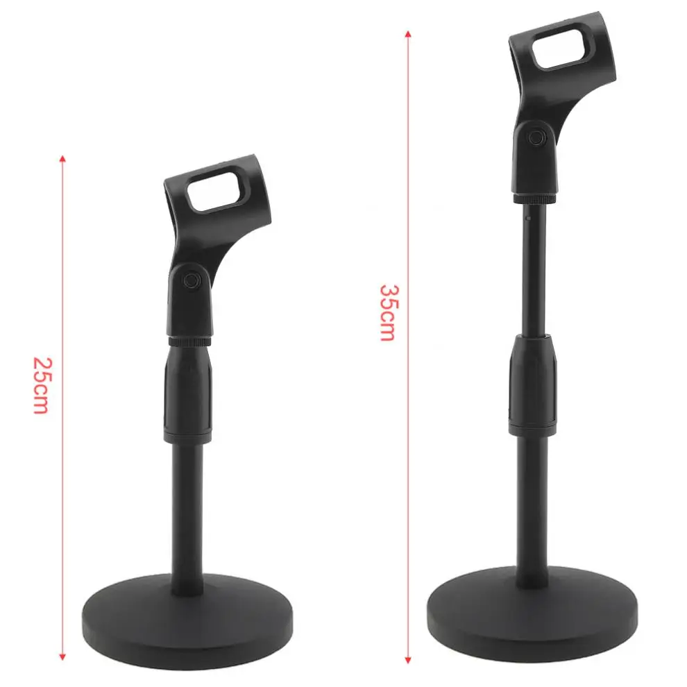 Portable Desktop Lifting Metal Weighted Disc Microphone Stand for General Meeting Computer Microphone / Live Broadcast