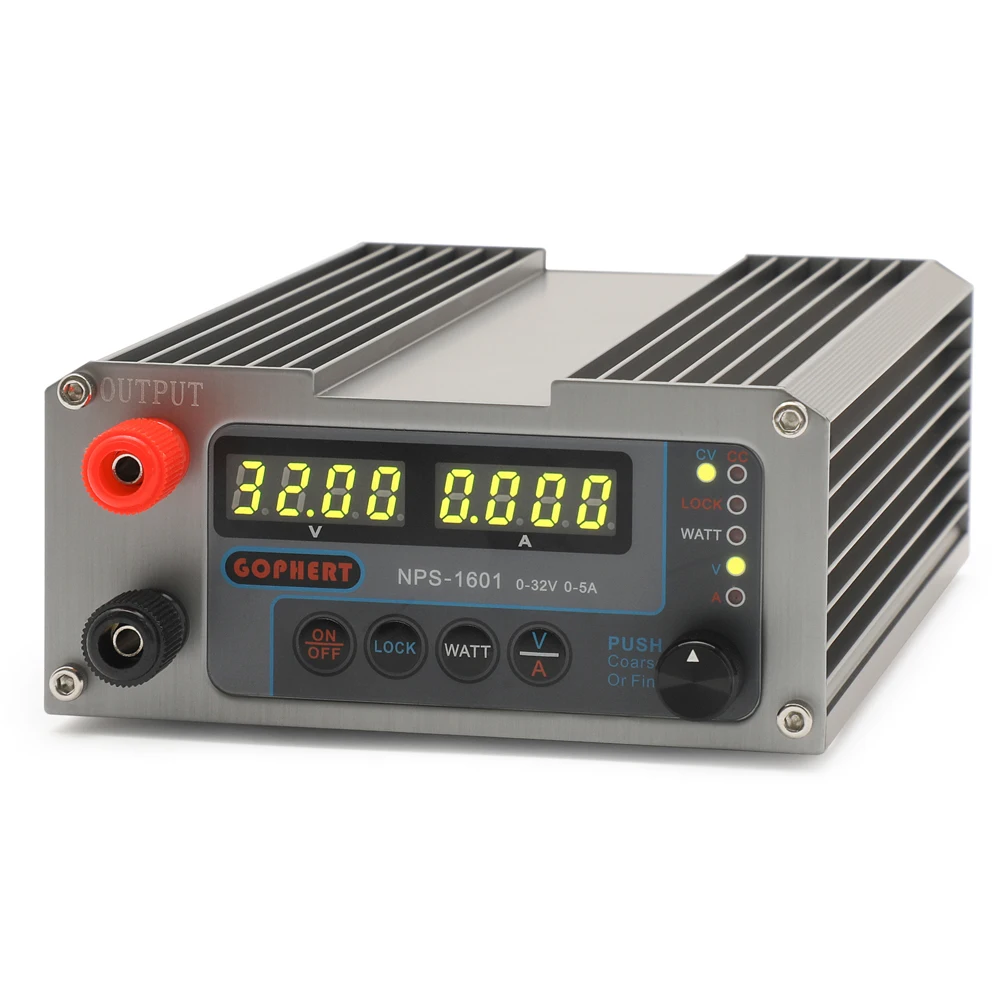 

CPS-1601 Version Mini Adjustable Digital Switch DC Power Supply WATT With Lock Function 0.001A 0.01V 32V 30V 5A 3205II Upgraded