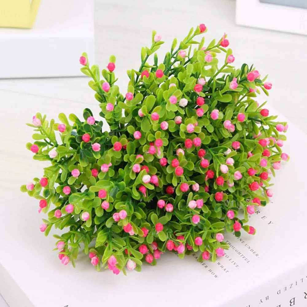 New Artificial Leaf Green Plants Milan Grain Plastic Fake Flowers Grass