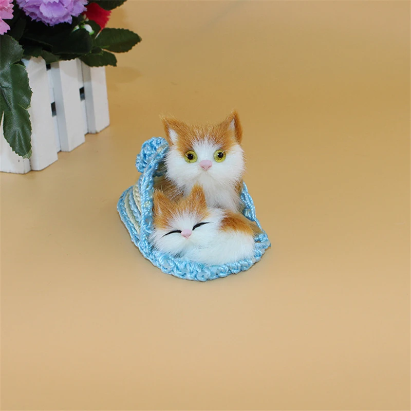 Милая игрушка для мамы кошки и малыша котенка две на тапочках Детская кукла милая