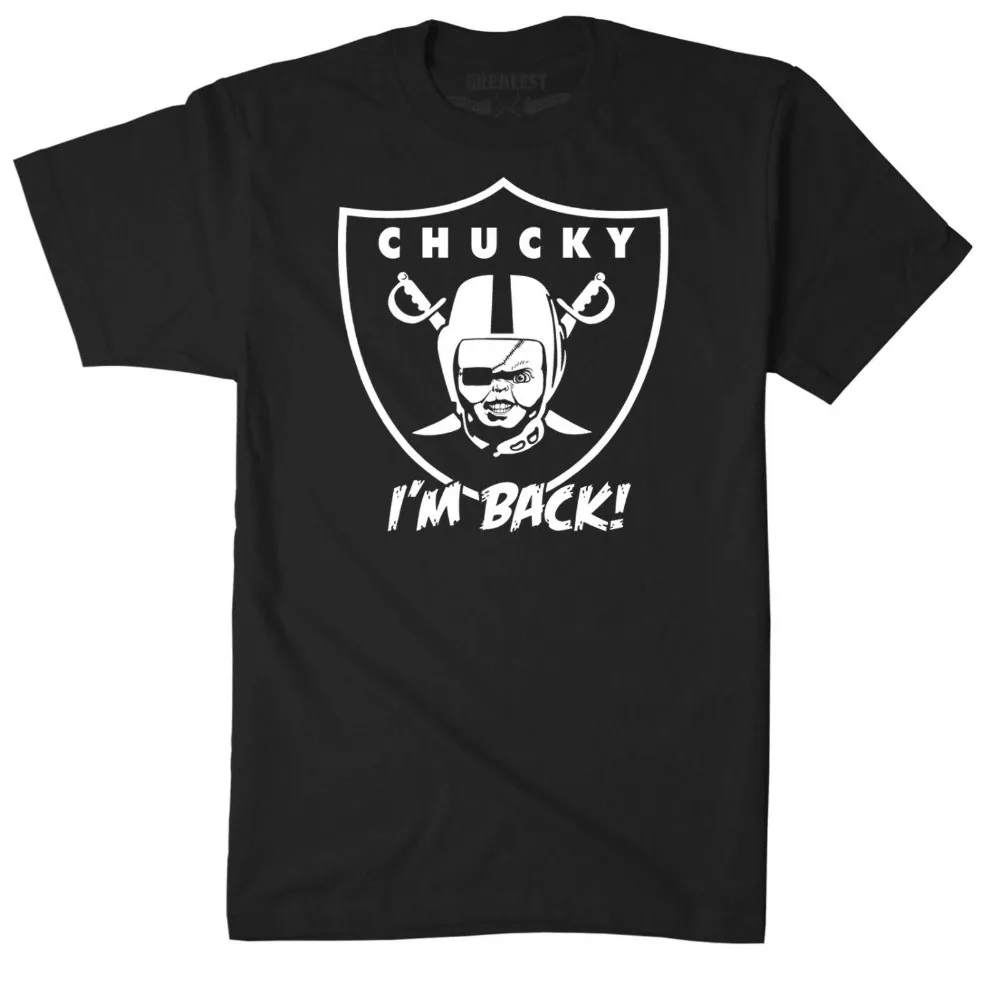 Jon Gruden Chucky футболка цвета и размеры Raiders 2019 Новая мужская модная | Мужская одежда