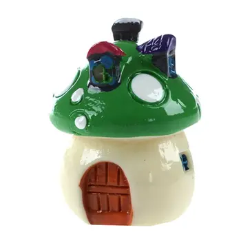 

Garden Ornament Mushroom House Resin Figurine Craft Plant Pot Fairy Garden Décor