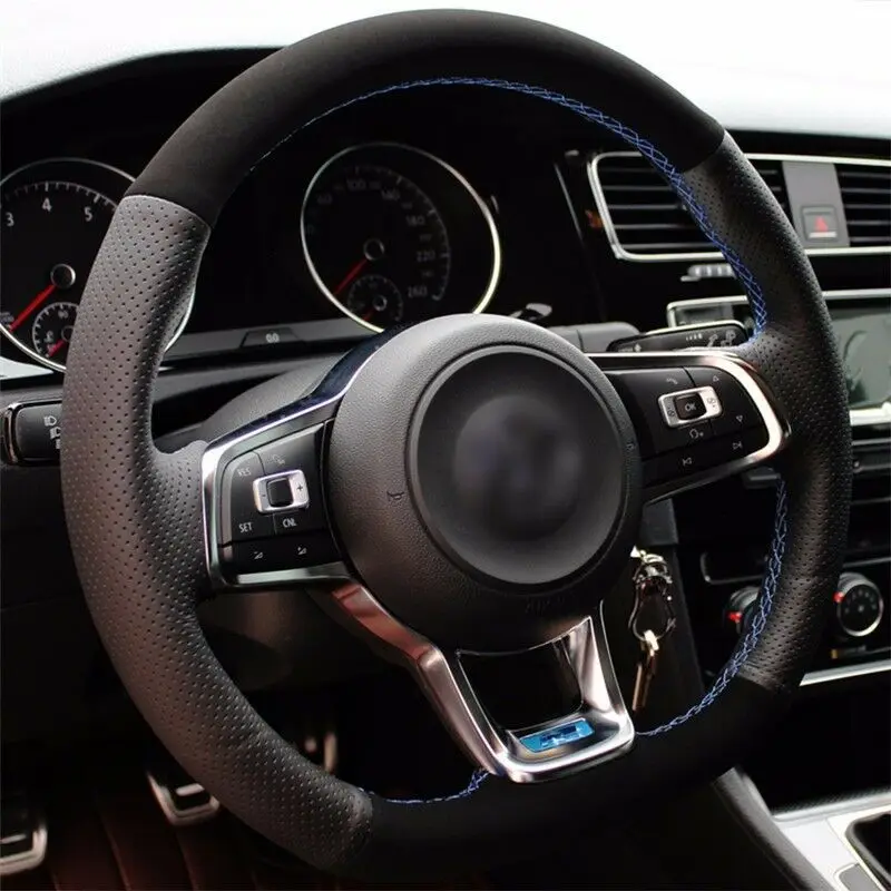 Чехол на руль для VolksWagen Golf 7 R MK7 Polo Scirocco 2015 2016|Чехлы руль| |
