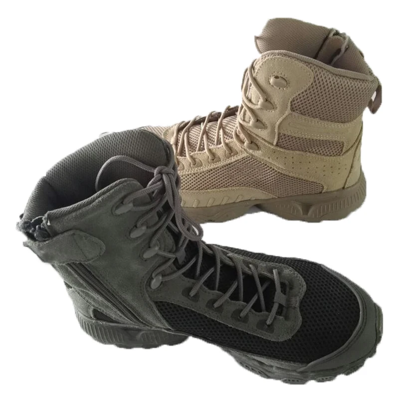 Men's Desert Combat Boots Ankle Tan Airsoft Shoes Tactical Outdoor US