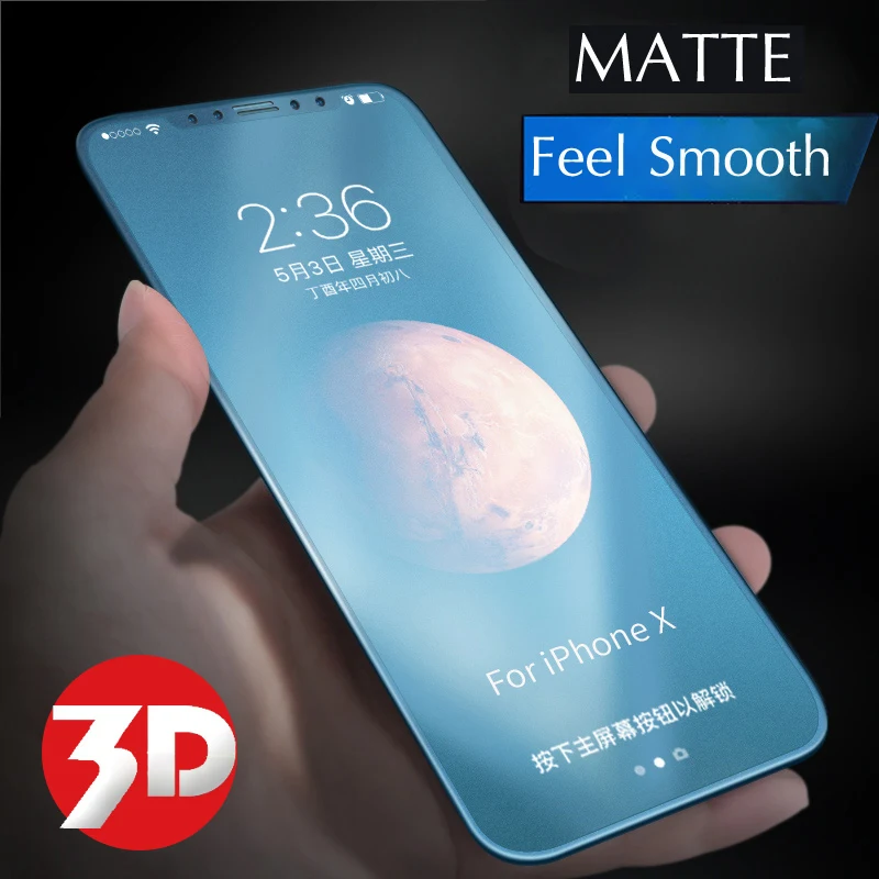 3D изогнутое полное покрытие матовый экран протектор для iPhone X Xs Max XR 11 12 mini Pro анти синий луч 9H закаленное