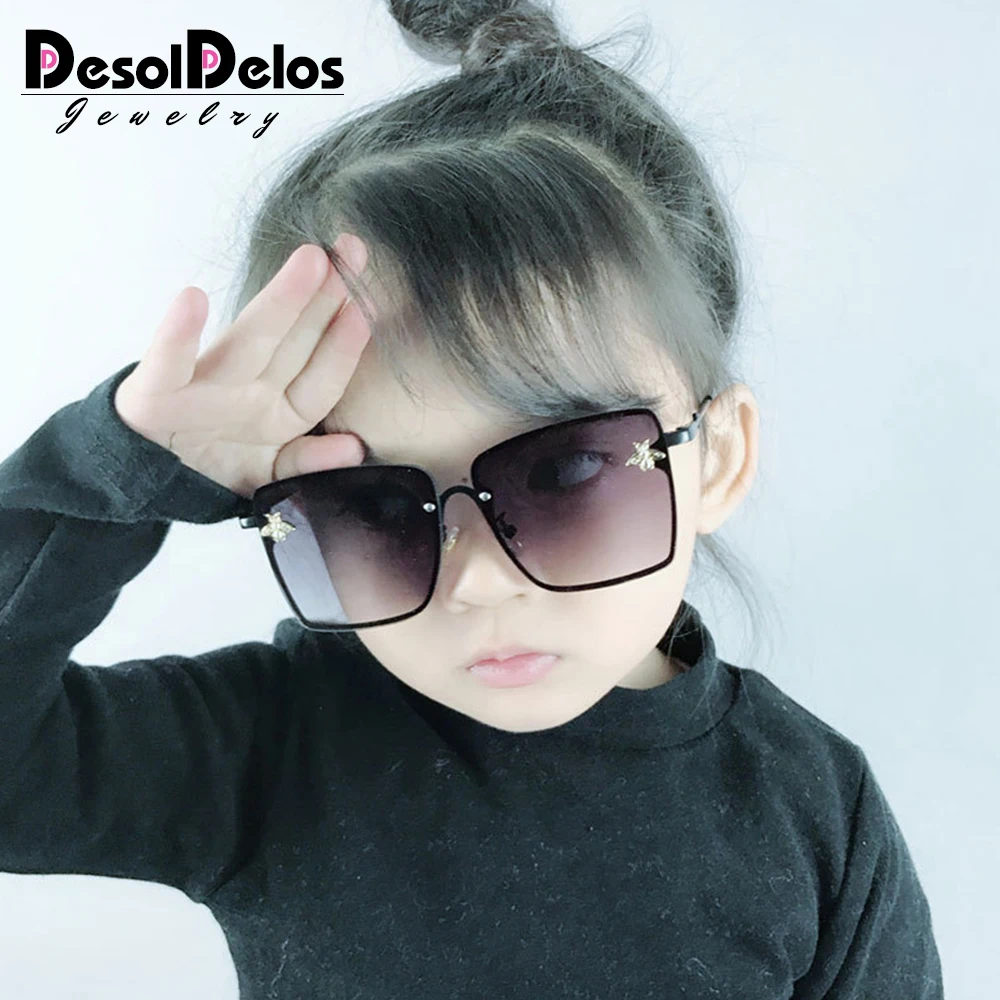 Негабаритных квадратных очки детские знаменитостей солнцезащитные очки для мальчиков девочек суперзвезды Роскошные брендовые дизайнерские женские UV400