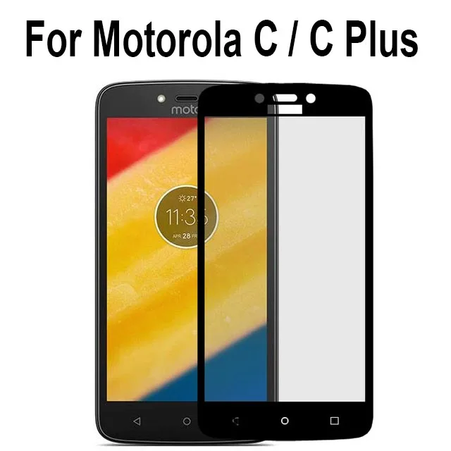 

2PCS Full Cover Tempered Glass For MOTO C Screen Protector protective film For MOTO C Plus glass