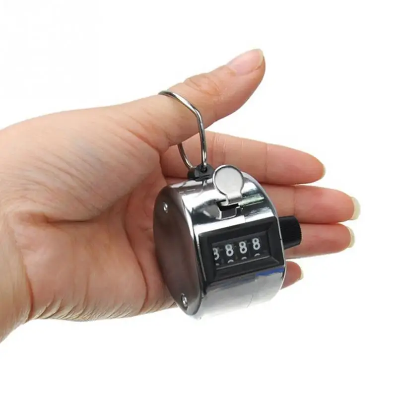 Совершенно новый портативный ручной 4 разрядный точный Tally Counter/Clicker Silver|tally