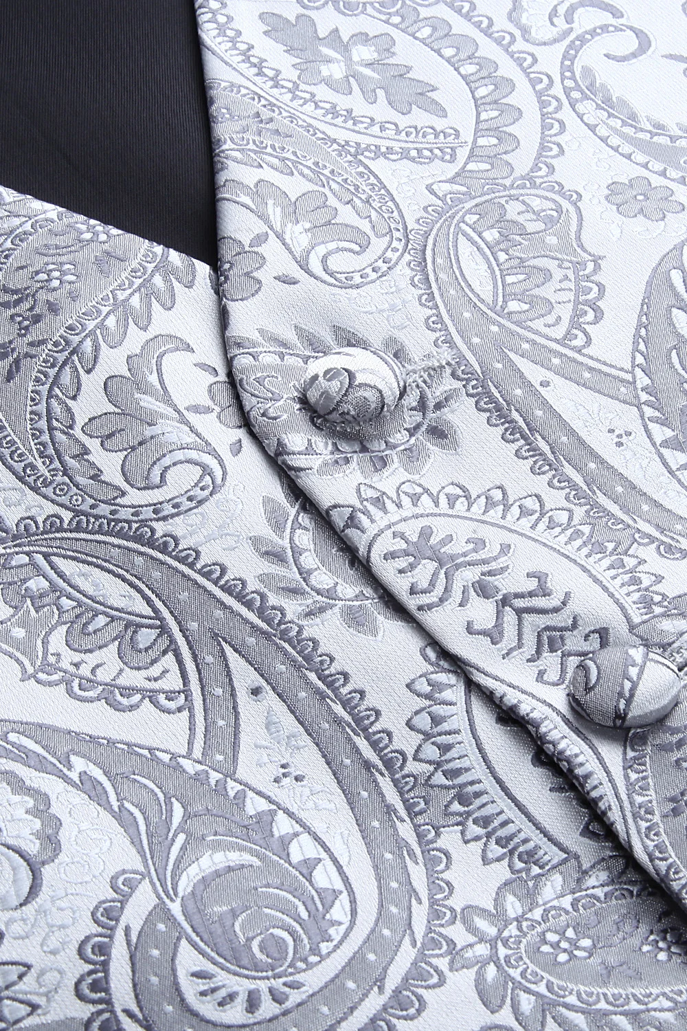 Online Chaleco de Cachemira clásica Jacquard de los hombres chaleco pañuelo corbata celebración boda chaleco traje con bolsillo cuadrado conjunto