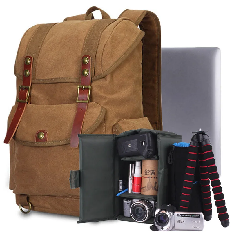 YINGNUOST F04 мульти функциональные DSLR SLR Камера сумка из ткани рюкзак плечи 43x33x16 см