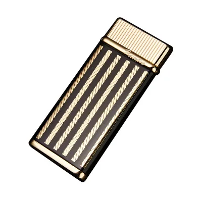 

Windproof no Gas Inflatable Cigarette Lighter Brand Luxury Metal Lighter Creative Flame Refillable Encendedor Gift For Business