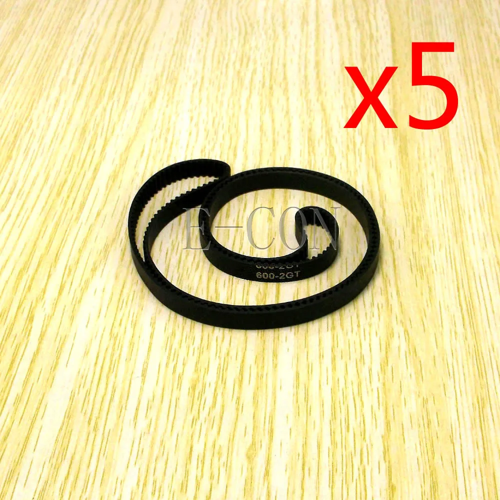 

5pcs/lot 600-GT2 Loop Timing Belt Width 6mm GT2 Belt Rubber Fiberglass Inner Length 600mm 300 Teeth for GT2 Timing Pulley