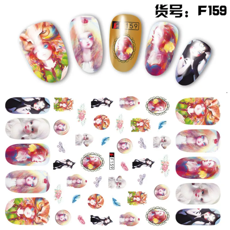 Yinikiz 3D ногтей Стикеры 1 лист Высокое качество Водонепроницаемый Nail Art Наклейки Для