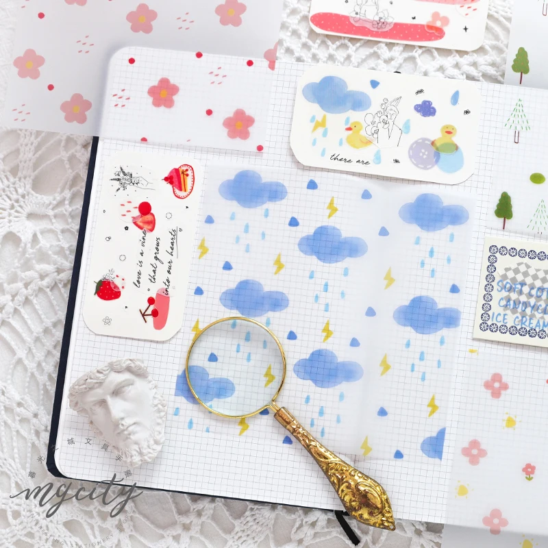 

Forest Clouds Bullet Journal Decorative Stickers set Scrapbooking Stick Label Diary Stationery Album Vintage flower Stickers