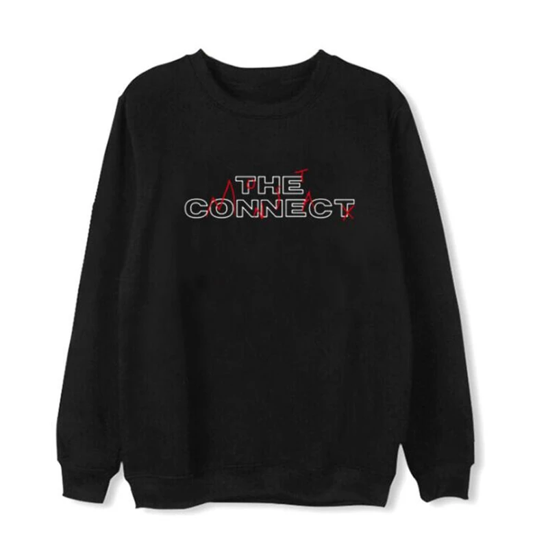 Men Tops KPOP Fashion MONSTA X Album The connect Printed Letters Hoodies Pullovers long sleeve Sweatshirts streetwear (2)