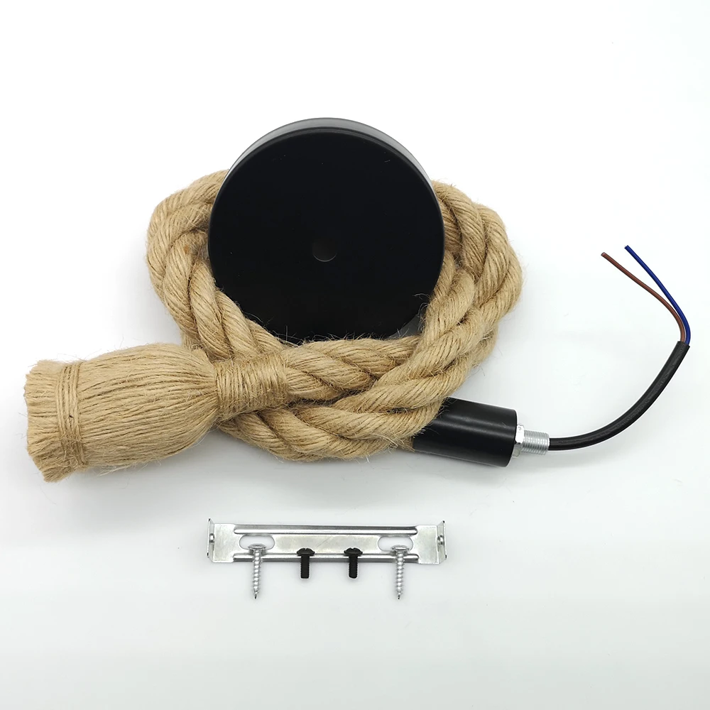 Vintage Hemp Retro Rope Pendant Light hanglamp E27 Loft lamparas de techo colgante moderna Hanging Industrial decor Pendant Lamp Vintage Hemp Retro Rope Pendant Light hanglamp E27 Loft lamparas de techo colgante moderna Hanging Industrial decor Pendant Lamp