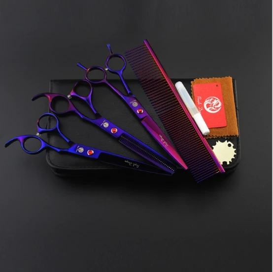 

Factory outlets! set of 7 inch professional Cat & Dog Pet grooming scissors CUTTING & THINNING & CURVED scissors 3 pcs in 1 set