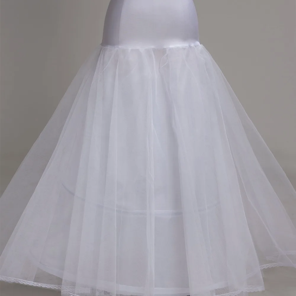 high quality A-Line Petticoats For Wedding Dress Cheap Free Size Crinoline 2 hoops Petticoat Underskirt Slip With Lace Trim 2019
