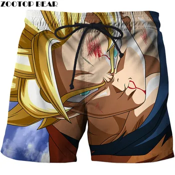 

Fitness Bodybuilding Men Short Quick Dry 3D Print Dragon Ball Anime Beach Board Shorts Casual Breathable Male Summer ZOOTOP BEAR