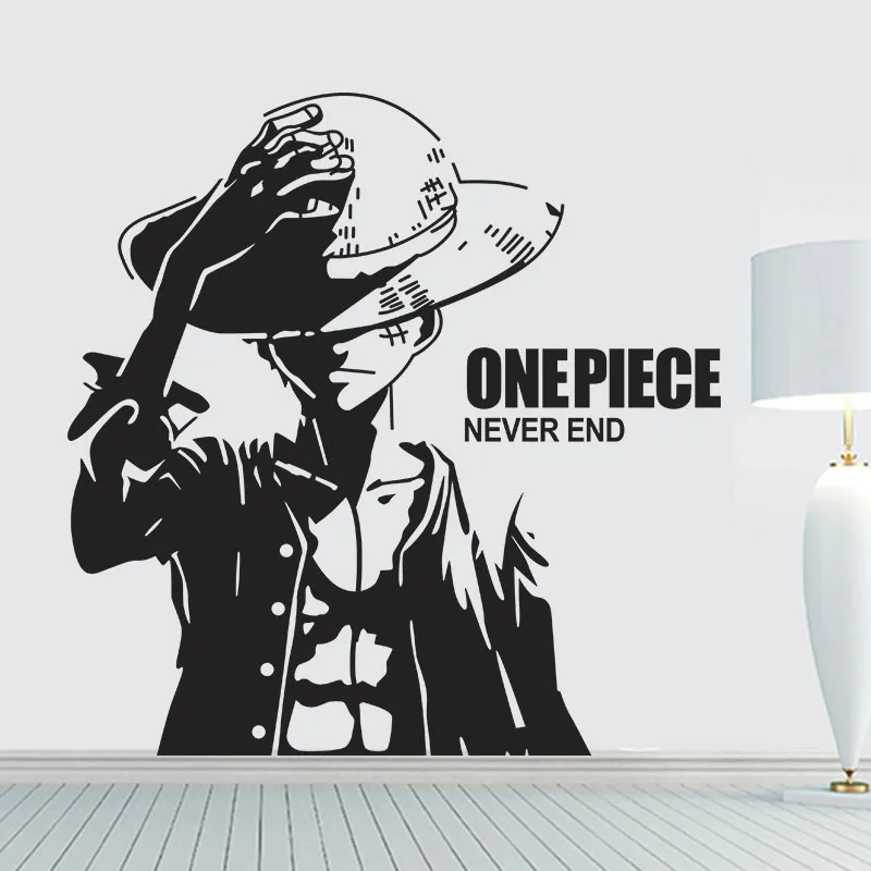 Новое поступление one piece Luffy мультфильм настенные наклейки виниловые настенные художественные обои украшение дома настенные наклейки - Цвет: H622
