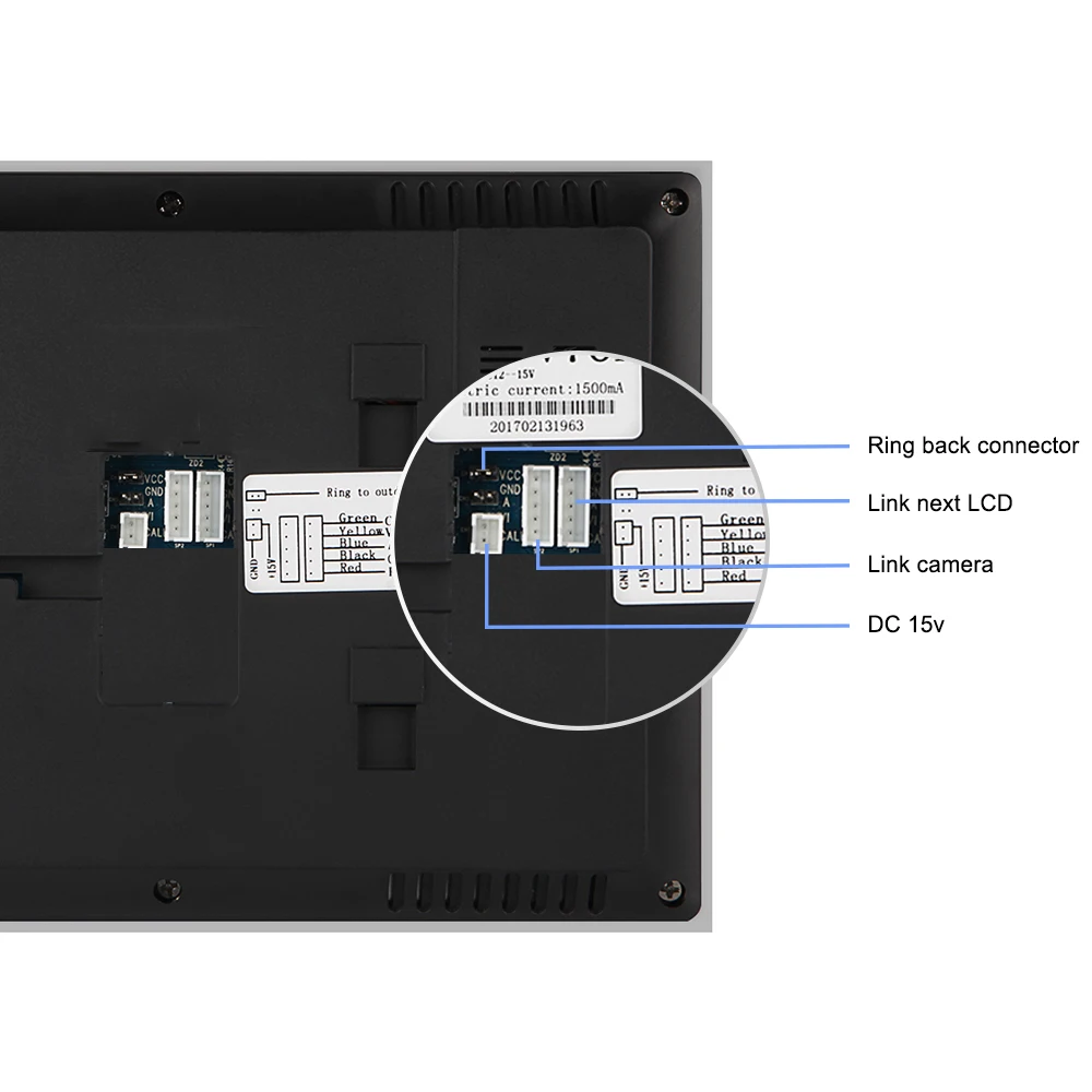 2018 новый HD ID пароль доступа Интерком Черный видео домофон 7 дюймов Поддержка Электрический замок без NC