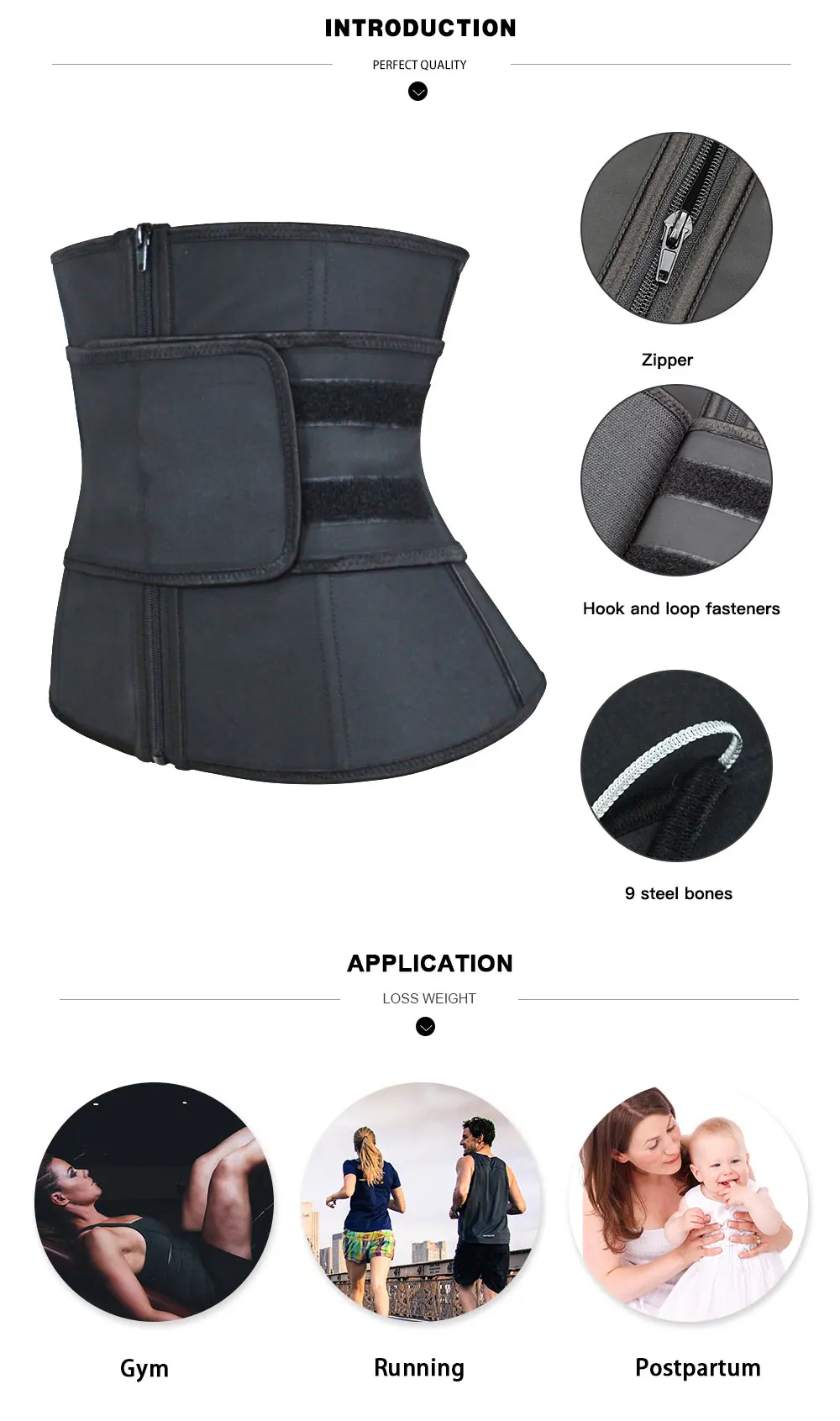 NB1679_01 Atbuty Abdominal Trainer High Double Compression Zipper Steel Boned Latex Waist Trainer Corsets Slimming Body Shaper Waist Cincher (3)