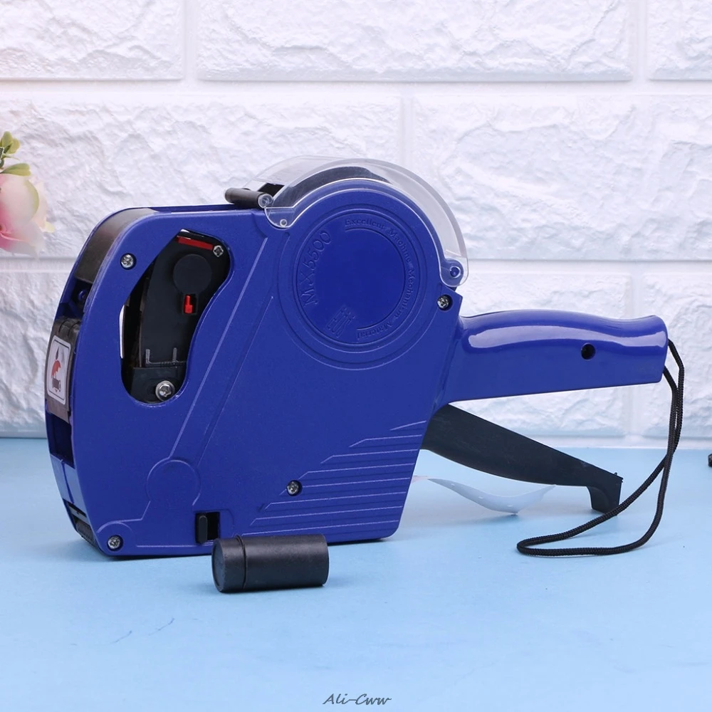 

New MX-5500 EOS 8 Digits Price Tag Gun Labeller Label Paper + 2 Ink Roller Manual Pricing Marker Machine