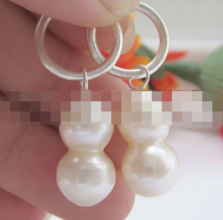 

hot sell new - -hot 09311 white baroque freshwater pearl earring