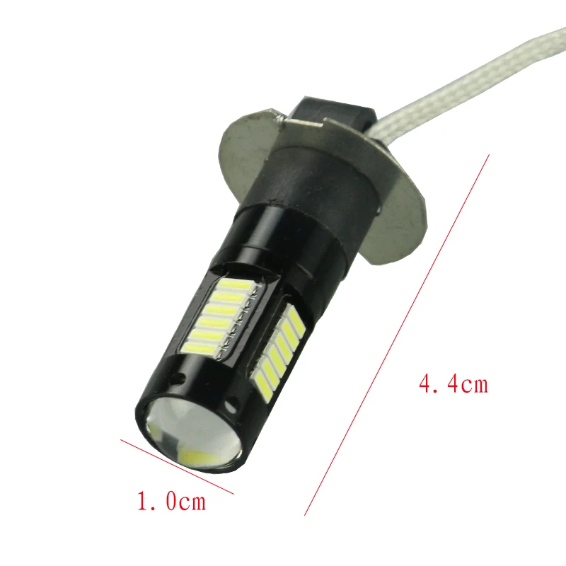 2 шт. белый 30-SMD 4014 H3 светодиодный Сменные лампы для автомобильных противотуманных фар, дневных ходовых огней, дневных ходовых огней, светодиодных ламп голубого и желтого цвета