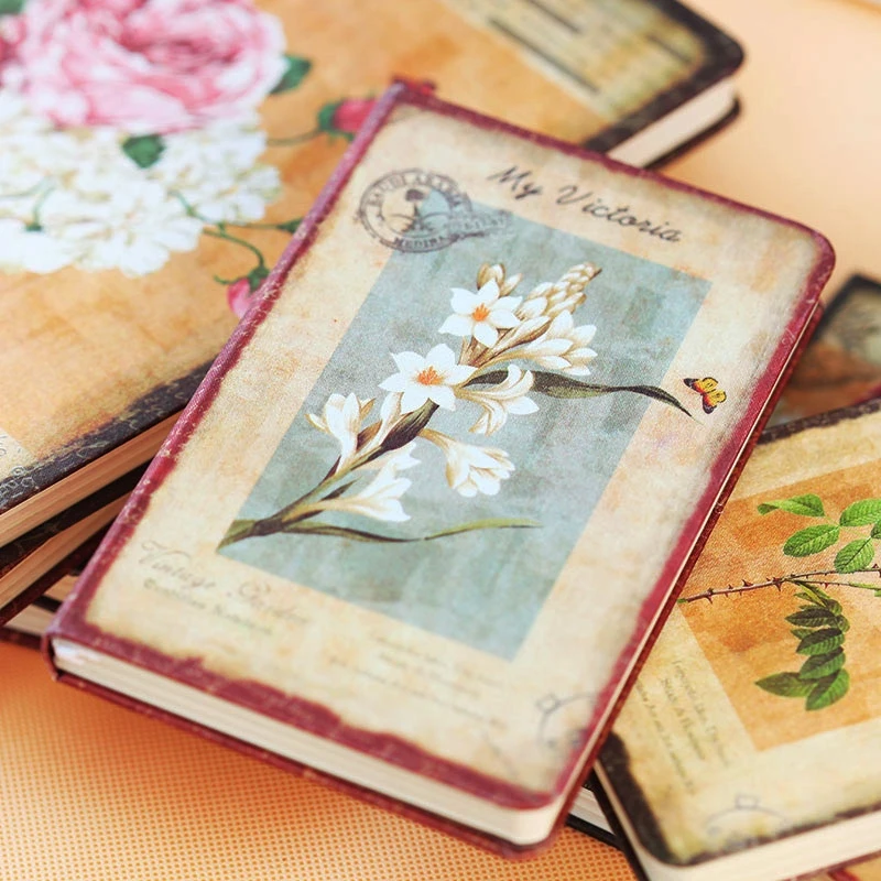 

European Retro Floral Pattern Hardcover Notebook School Supplies Planner Sketchbook Caderno Agenda 2017 Journal Diary 2 Sizes