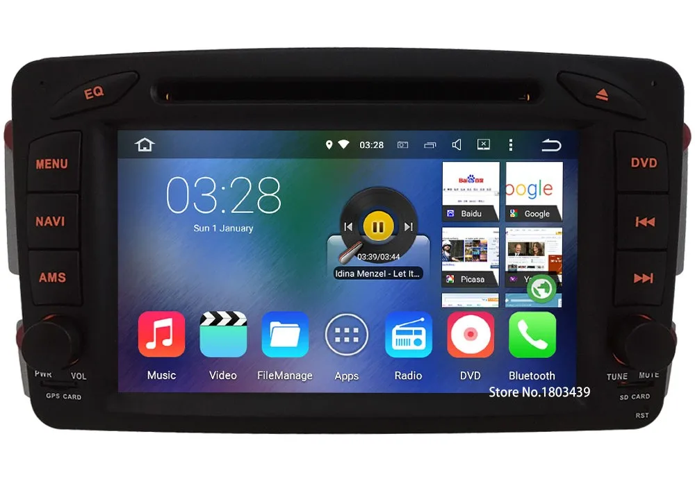 Discount 7" Android 7.1 Car DVD Multimedia player radio Stereo for Benz W203 S203 C180 C200 C220 C230 C240 C270 C280 C300 C320 C350 C32 32
