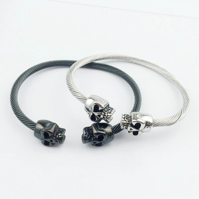 men skull bangles (2)