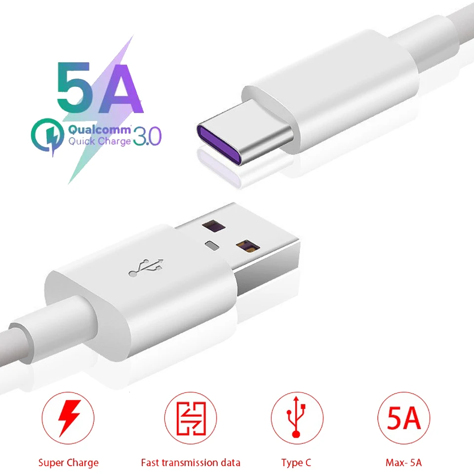 Кабель usb type C для samsung S10 S9 8 A50 Xiaomi Redmi Note 7 k20 pro Быстрая зарядка USB-C зарядное устройство для мобильного телефона USBC type-C