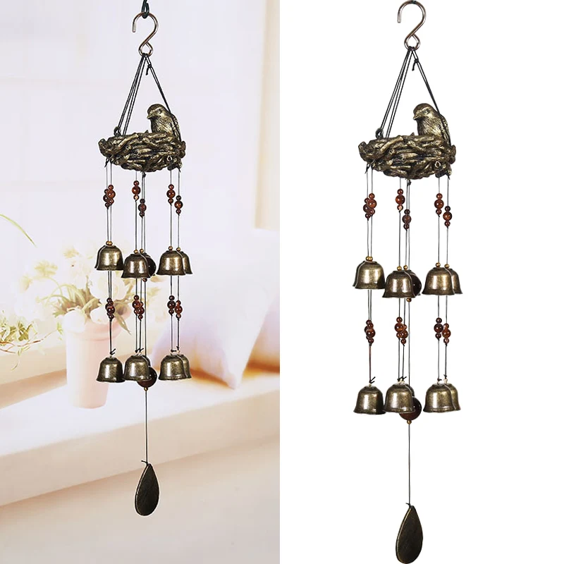 

Birds Nest Wind Chime Bell Window Hanging Garden Ornament Home Decor LBShipping