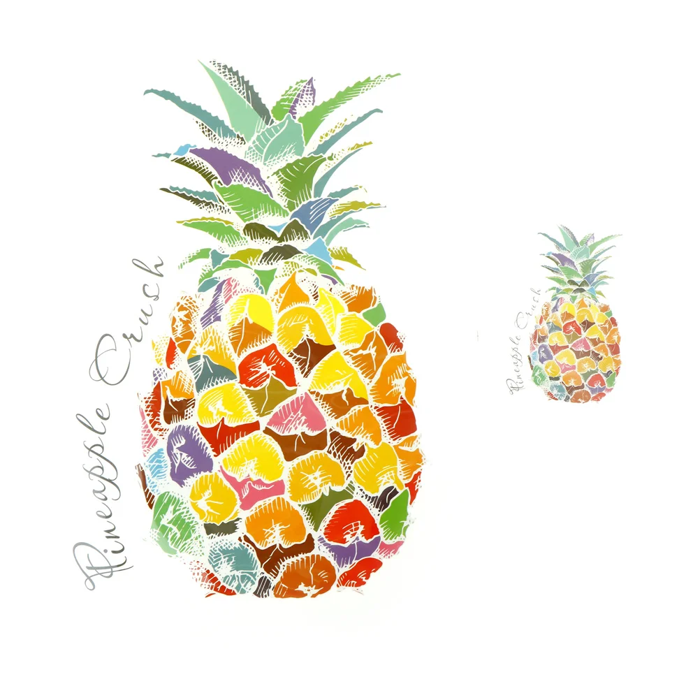 

S/L Pineapple Fruit Patches Cloth Patch Stickers for Kids Color Transfers DIY Decoration Appliqued for Women's Top