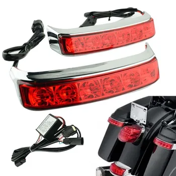 

Rear Saddlebag LED Taillight Lights Turn Signal Light Lamp LED Red Lens For Harley Touring Road King Electra Glide 2014-2018