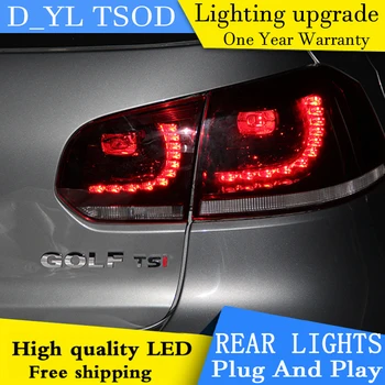 

D_YL Car Styling for VW Golf 6 Taillights 2009-2012 Golf 6 R LED Tail Lamp Golf6 Rear Lamp LED DRL+Brake+Park+Signal led light