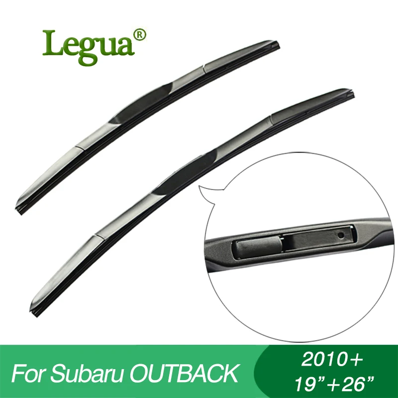 

Legua Wiper blades for Subaru OUTBACK(2010+),19"+26",car wiper,3 Section Rubber, windscreen, Car accessory