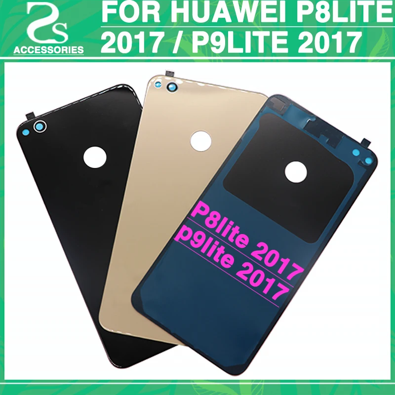 

New P8 Lite 2017 Battery Cover For Huawei P8 lite 2017 / P9 Lite 2017 Back Cover Rear Glass Housing Door Case