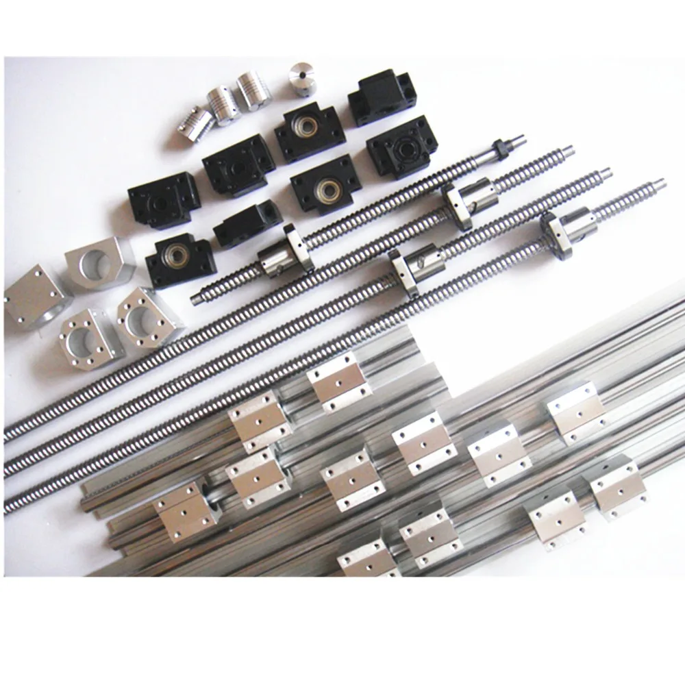 

6 sets linear rail SBR20 linear guide any length+ linear bearing blocks+SFU2005 ball screw+3 BK12/BF12+3 DSG16H nut+3 Coupler