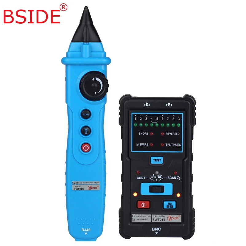 

BNC Wire Tracker Multifunctional Network Cable Tester FWT01 RJ45 RJ11 LAN Ethernet Finder Meter Telephone Line Cable Tester Tool