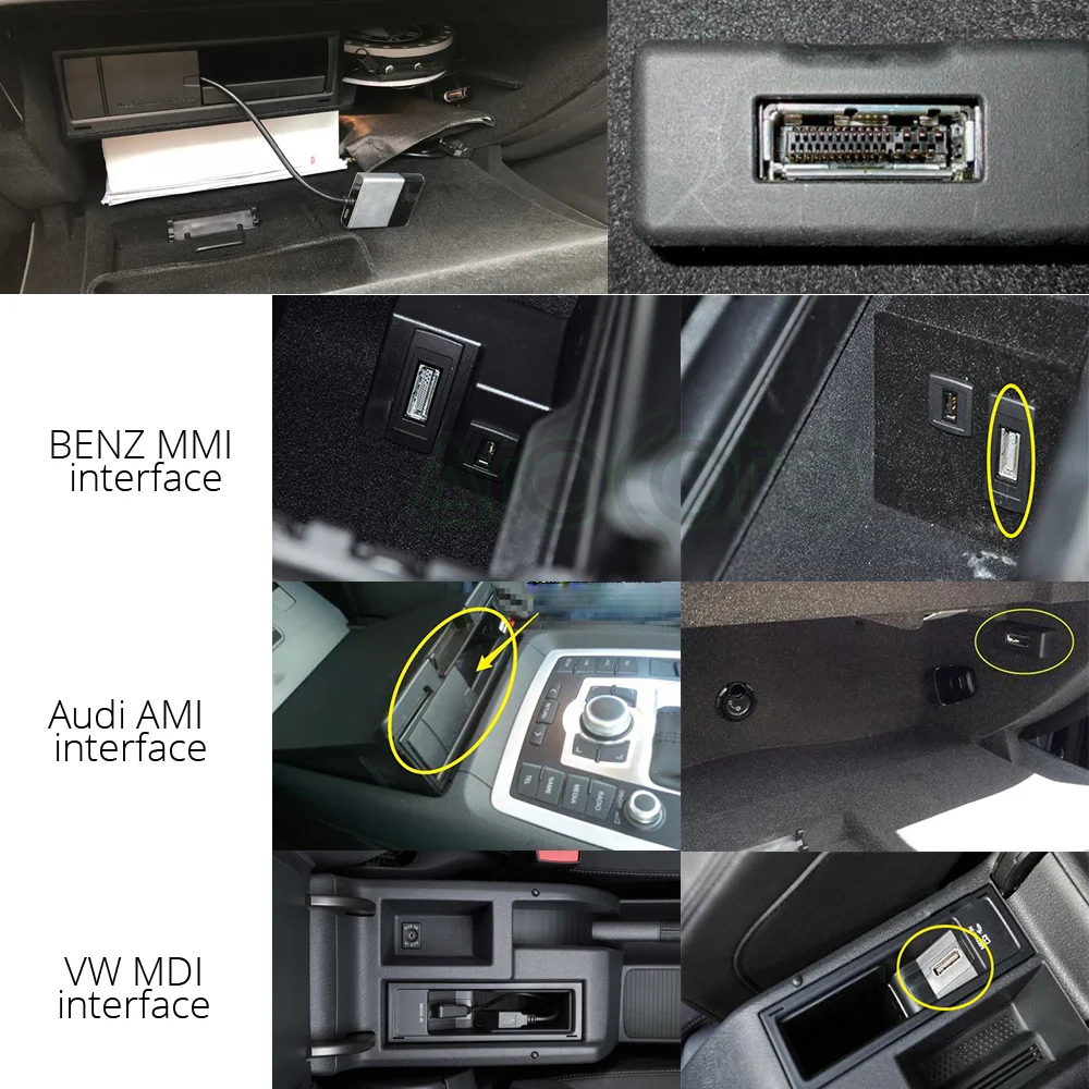 Bluetooth автомобильный комплект для VW MDI музыкальный ресивер Airdual модуль для Mercedes Benz MMI медиа интерфейс AUX кабель адаптер для Audi AMI