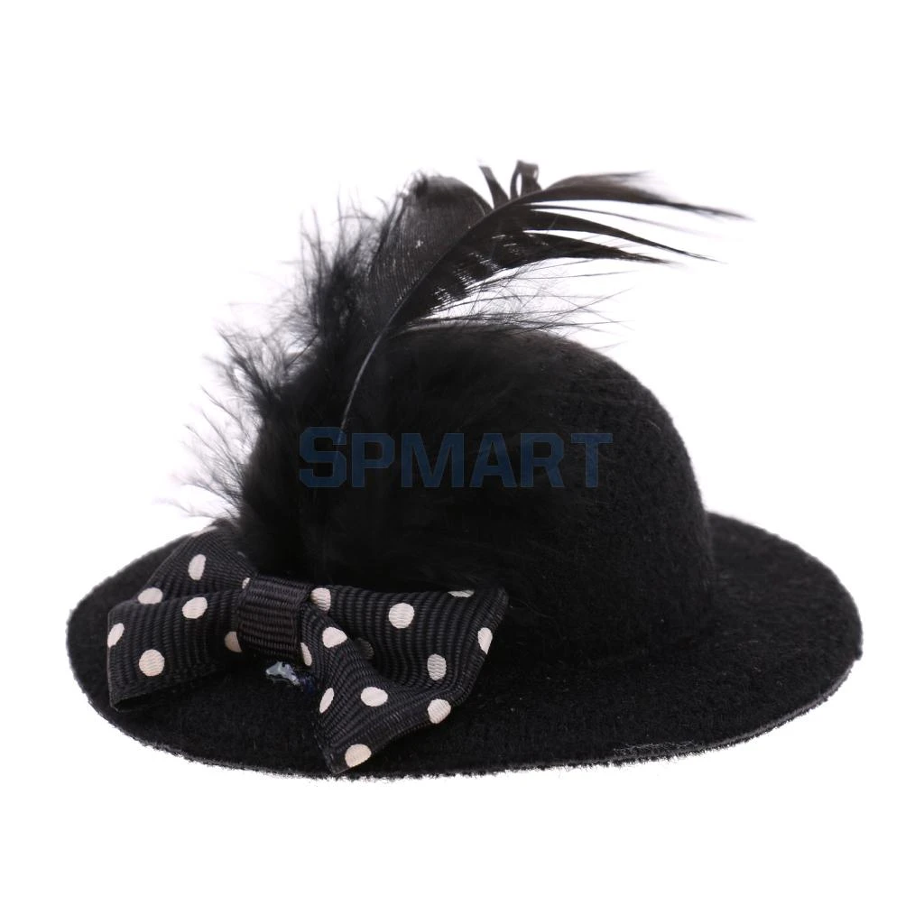 Felt Top Hat Elegant Round Bowler Cap Vintage Doll Hat Cap for 28 30cm Doll  Dress Up Costume Black|Dolls Accessories| - AliExpress