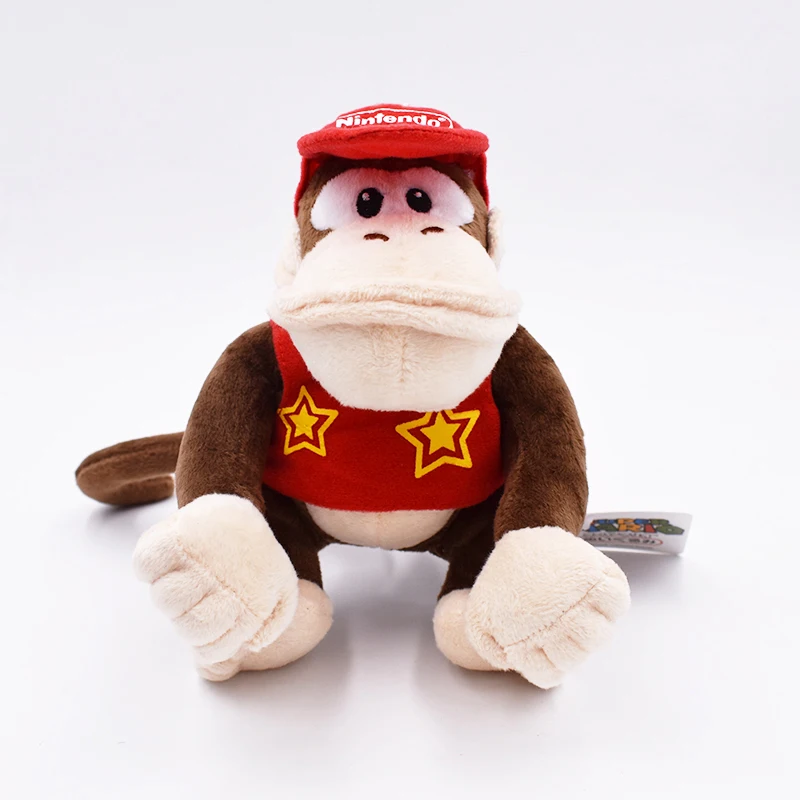 

Hot Sales Brand Free Shipping 1pcs Super Mario Bros Donkey Kong 12" (30CM) Plush Doll Diddy Kong Macacos Animais
