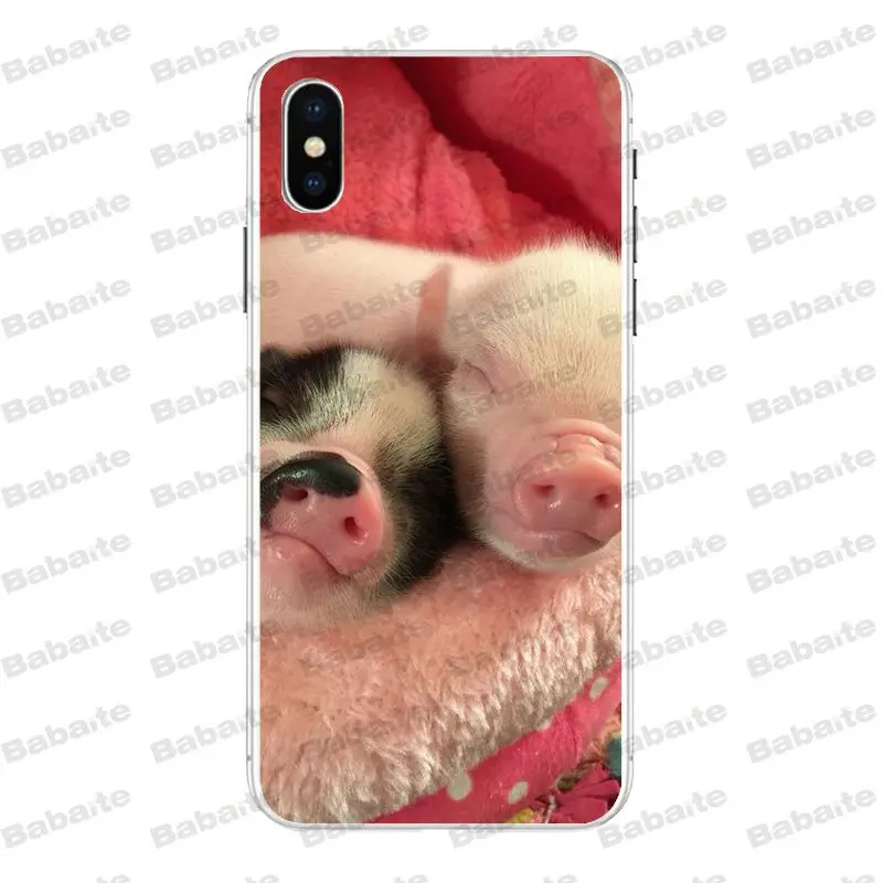 Babaite мини питомец свинья Маленькая свинья милый розовый поросенок чехол для телефона для iPhone 8 7 6 6S Plus X Xs Xr XsMax 5 5S SE 5C Cover11 11pro 11promax - Цвет: 1