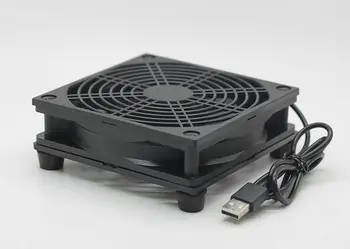 

usb fan Router Cooling Fan DIY PC Cooler TV Box Wireless Quiet DC 5V USB power 120mm fan 120x25mm 12CM W/Screws Protective net