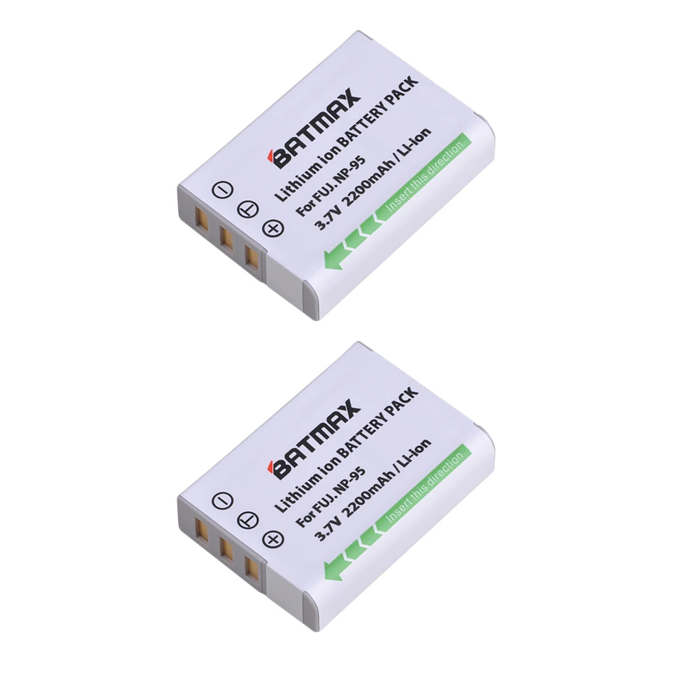 2PCS NP-95 Batería para Fujifilm FinePix Fuji X100T X100 XS1 X100S F30 F31fd