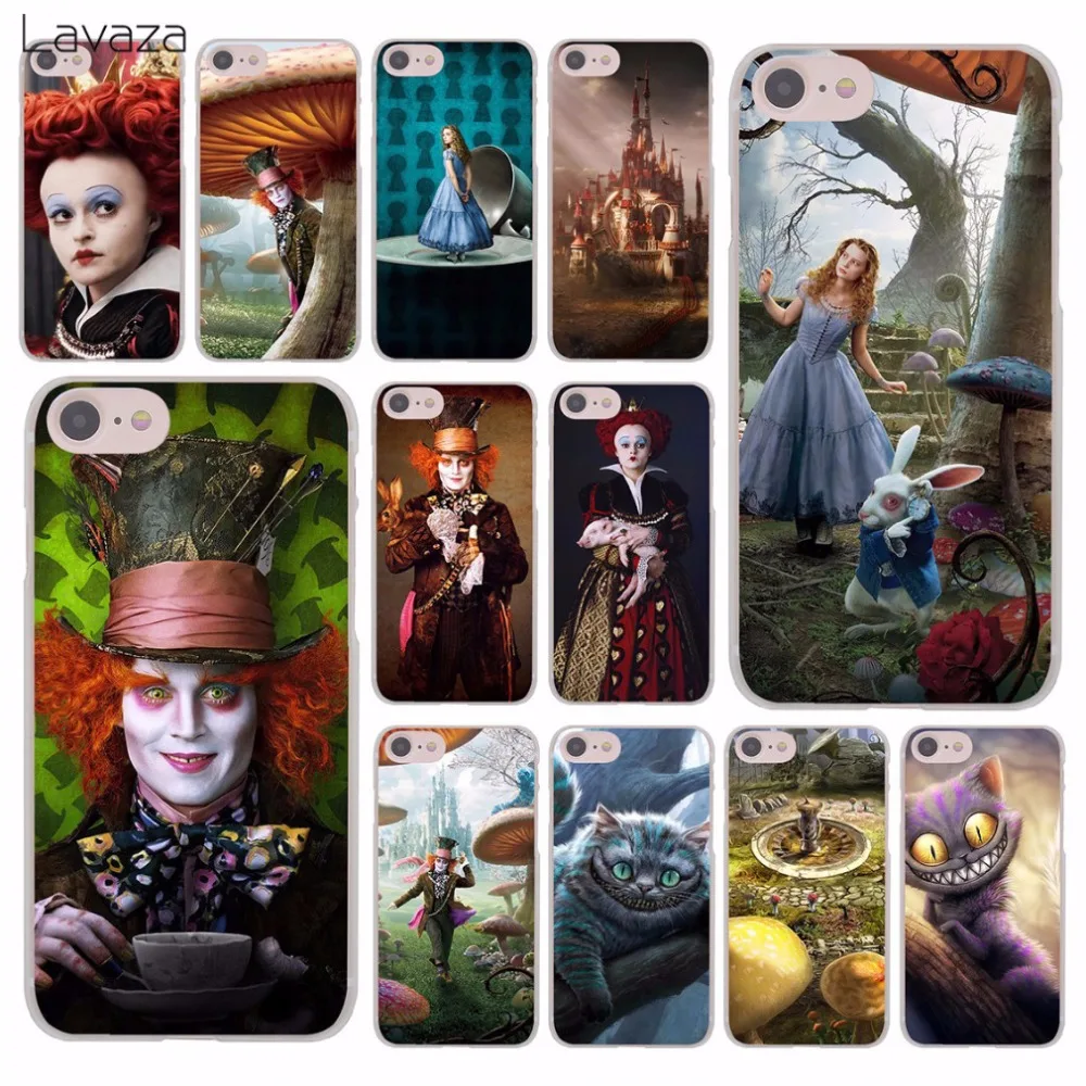 

Lavaza Alice in Wonderland cat cute 8Plus Hard Phone Cover Case for iPhone XR X 11 Pro XS Max 8 7 6 6S 5 5S SE 4S 4 10