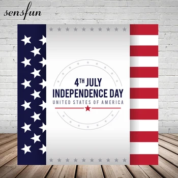 

Sensfun 5x5FT Independence Day Backdrop Little Stars 4th of July Backgrounds For Photo Studio Custom Vinyl